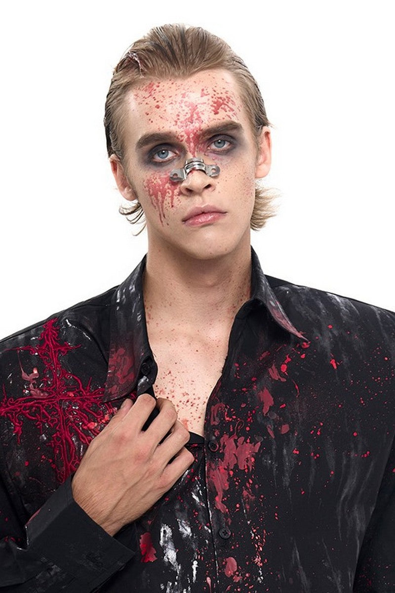 Gothic Blood Stain Silver Shirt