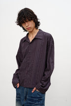 Textured Striped Overshirt
