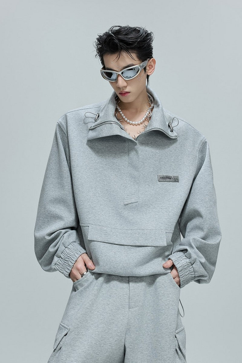 Minimalist Zip Utility Sweatshirt