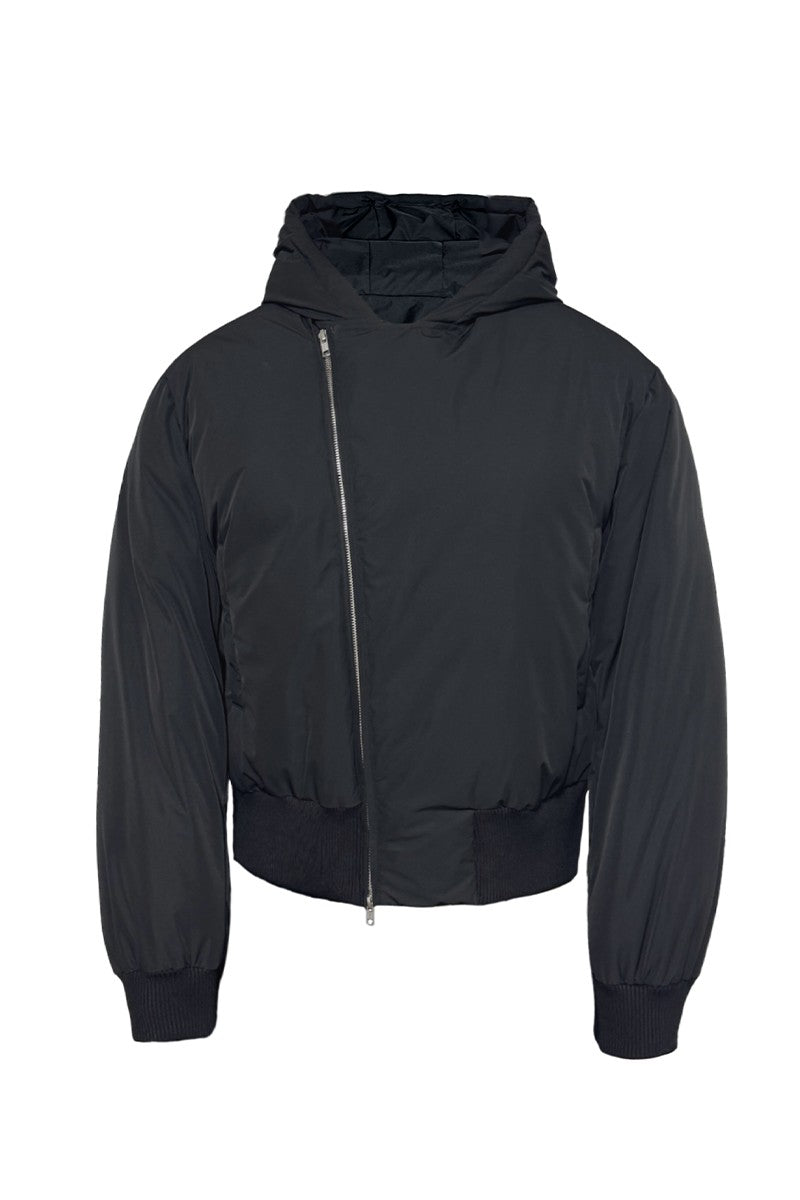 Asymmetrical Placket Puffer Jacket