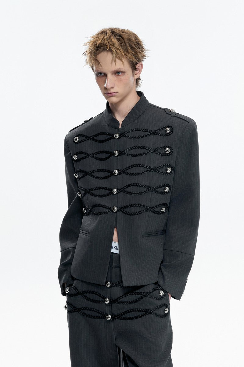 Napoleon Striped Button Jacket