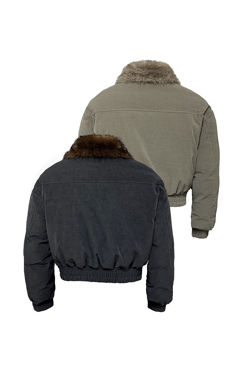 Faded Fur Down Jacket