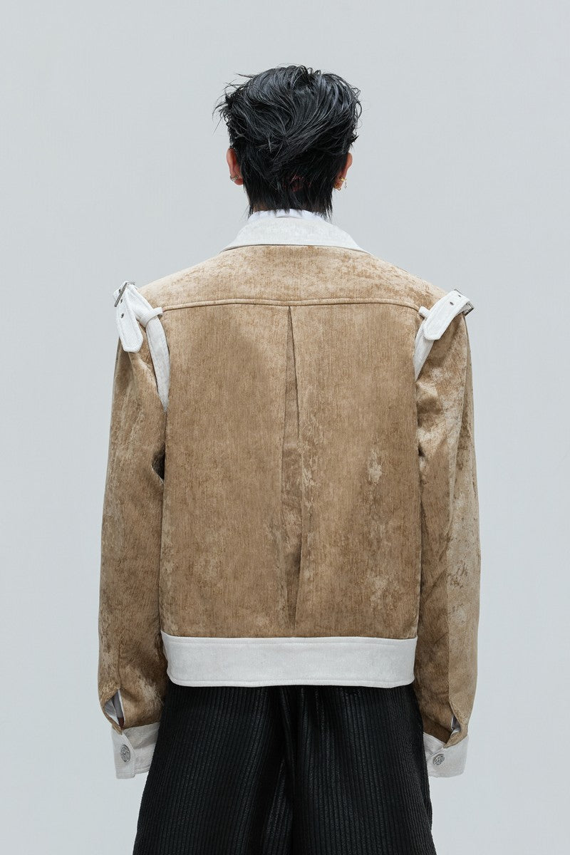 Silk Velvet Contrast Pocket Jacket