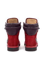 Handpainted Flame Leather Combat Boots