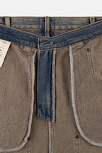 Washed Flare Work Jeans