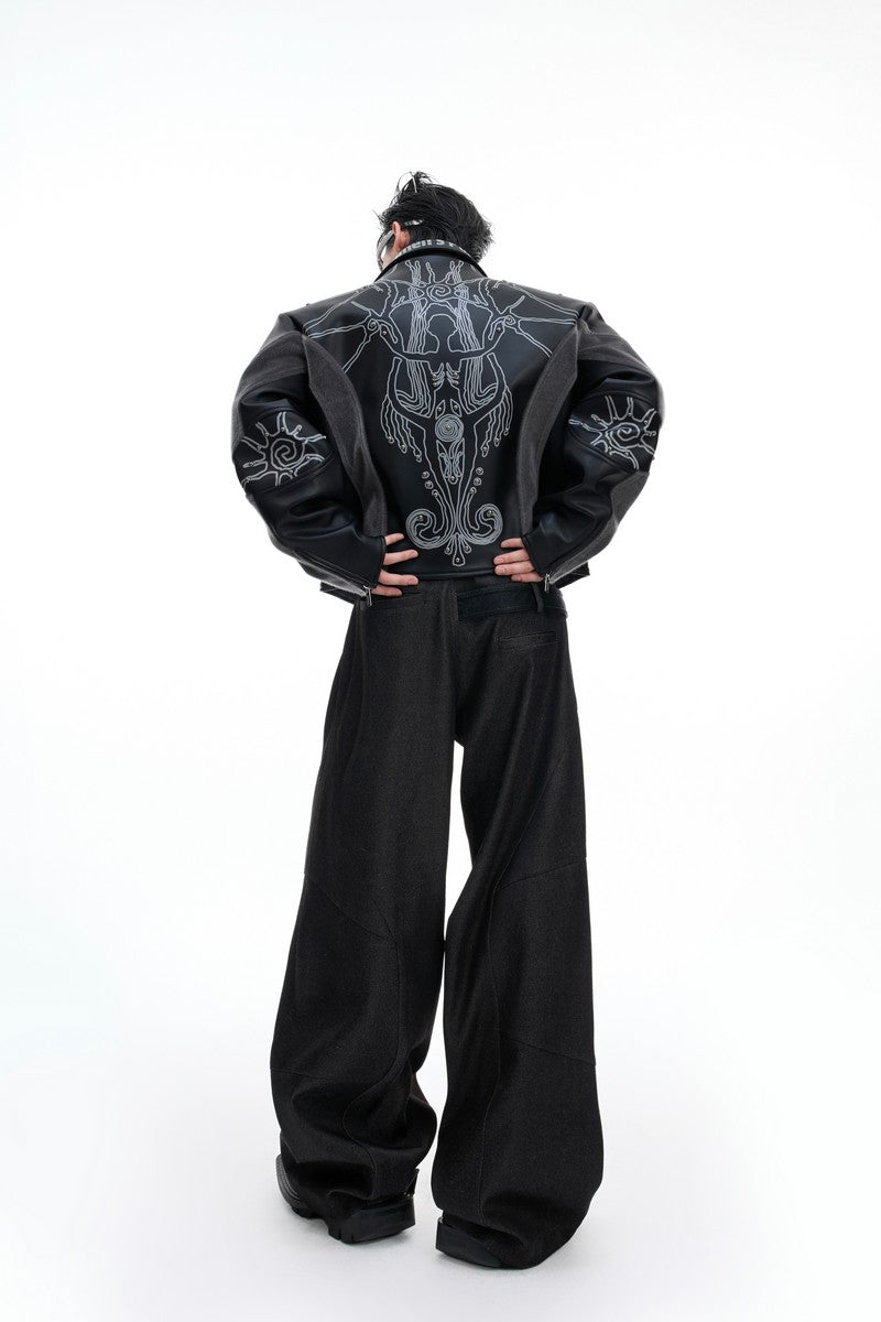 Deconstructed Studded Jacket