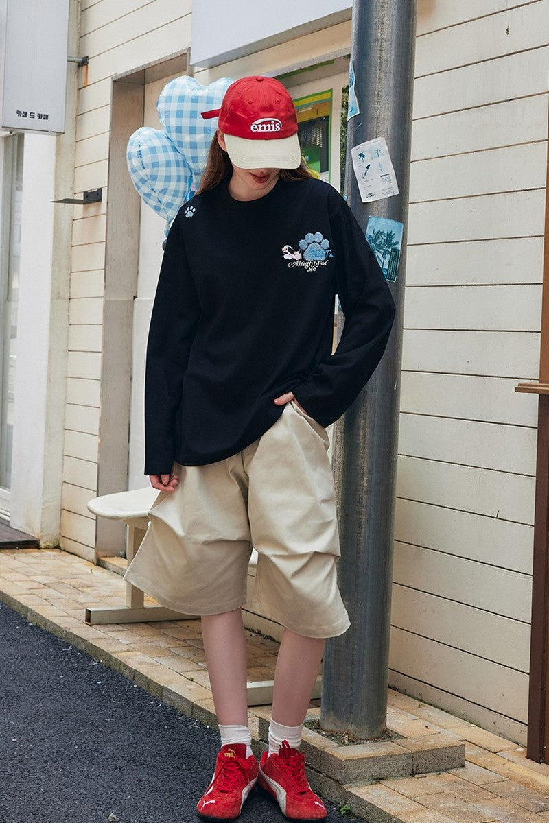 Plush Dog Embroidery Tee