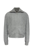 Jacquard Diamond Knit Turtleneck