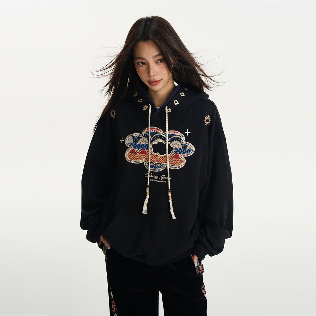 Floral Patchwork Hoodie