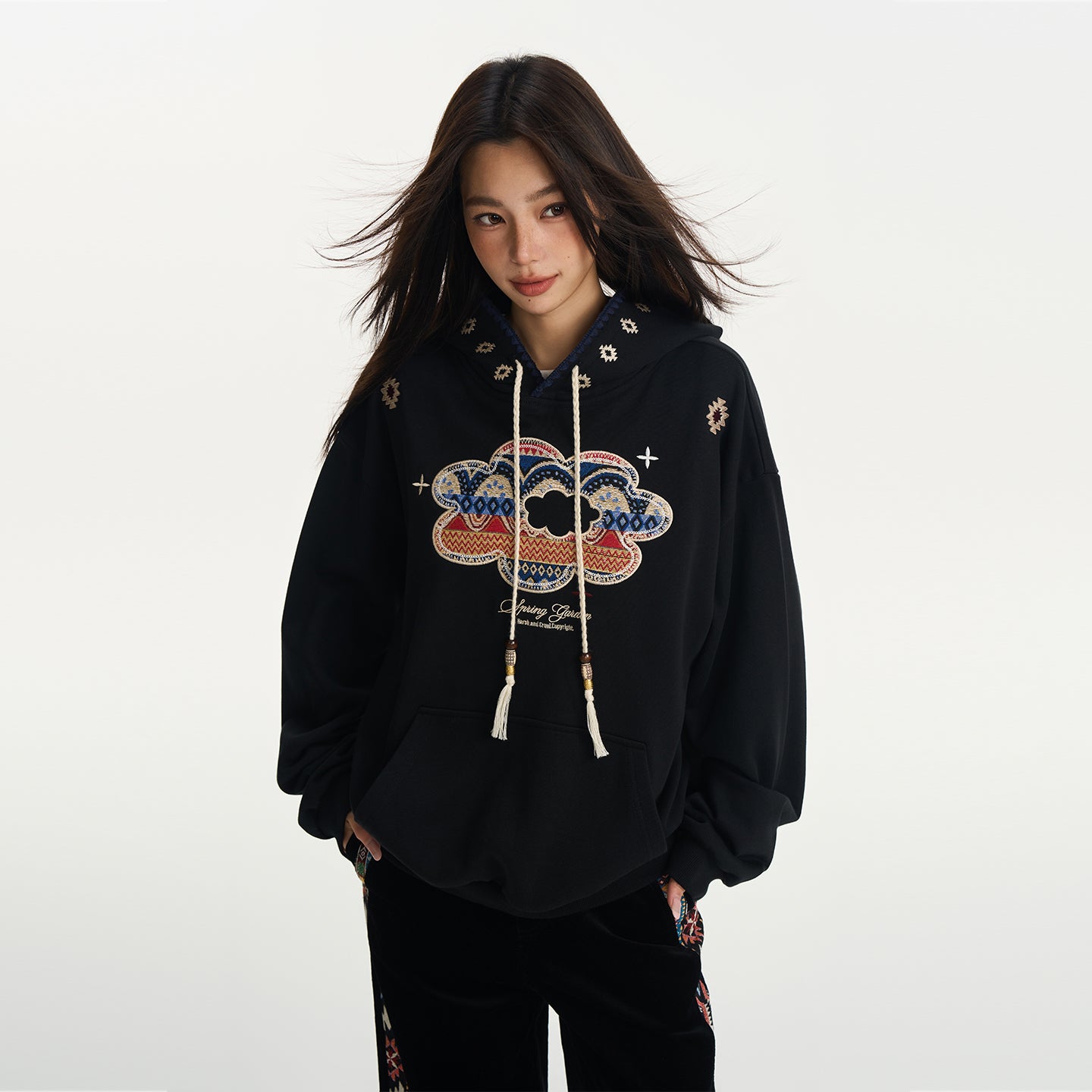 Floral Patchwork Hoodie