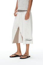 Plaid Double Waist Sweatshorts