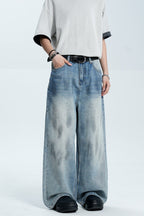 Stained Vintage Straight Jeans