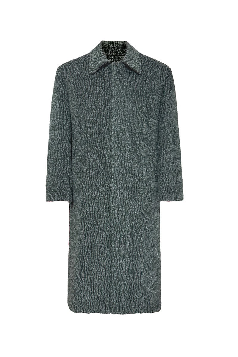 Textured Wool Moss Coat