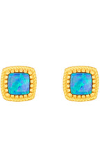 Turquoise Opal Stud Earrings
