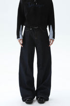 Vintage Washed Raw Denim Jeans