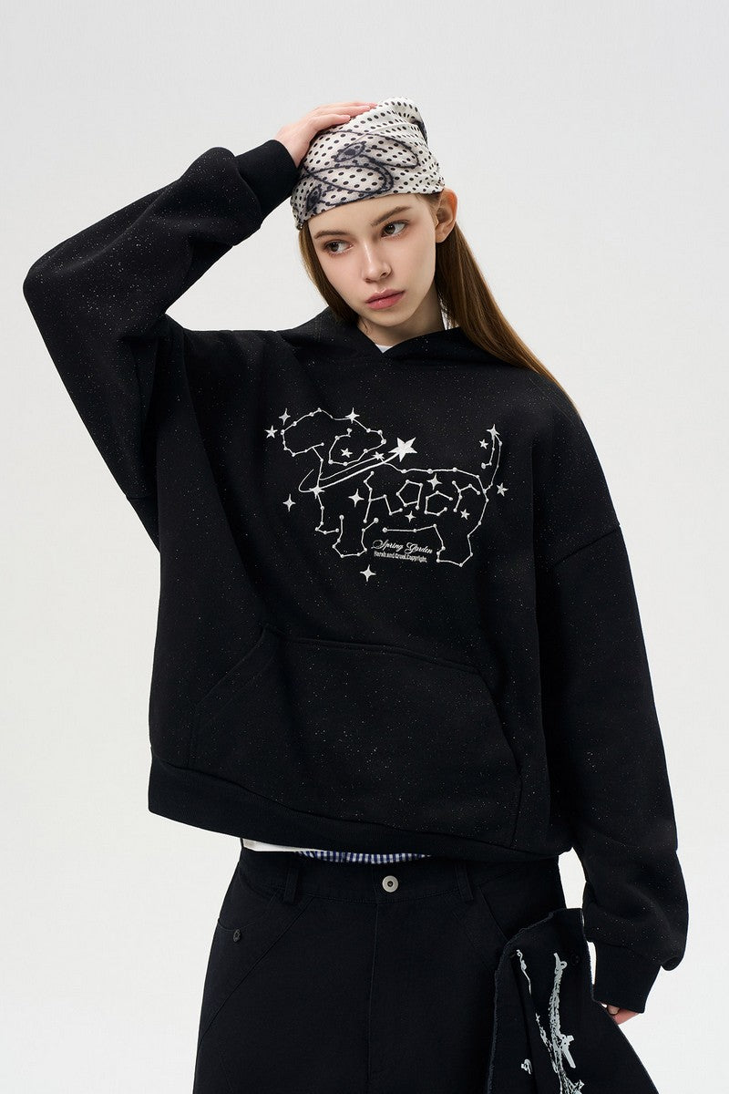 Glitter Star Dog Hoodie
