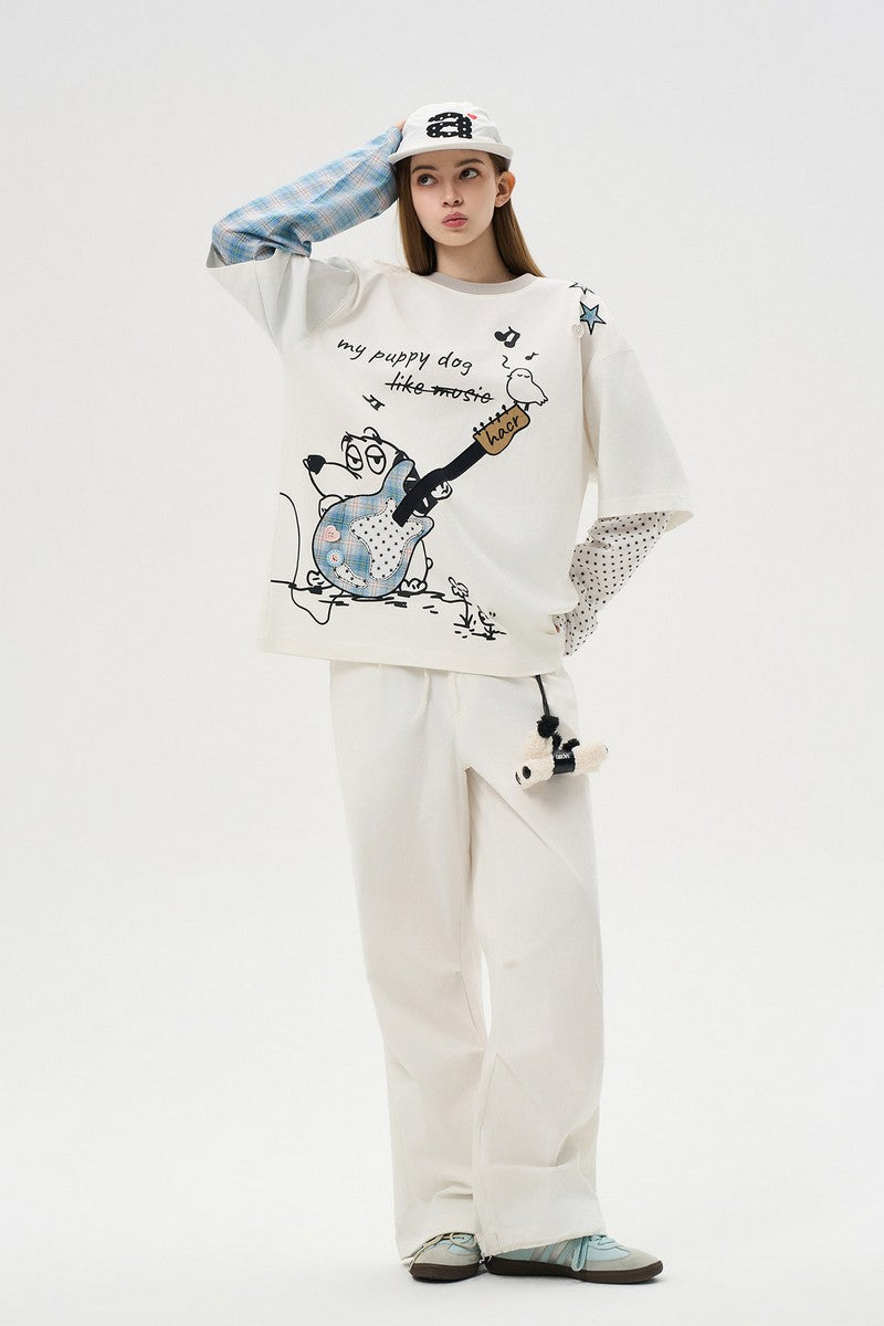 Guitar Dog Layered Longsleeve