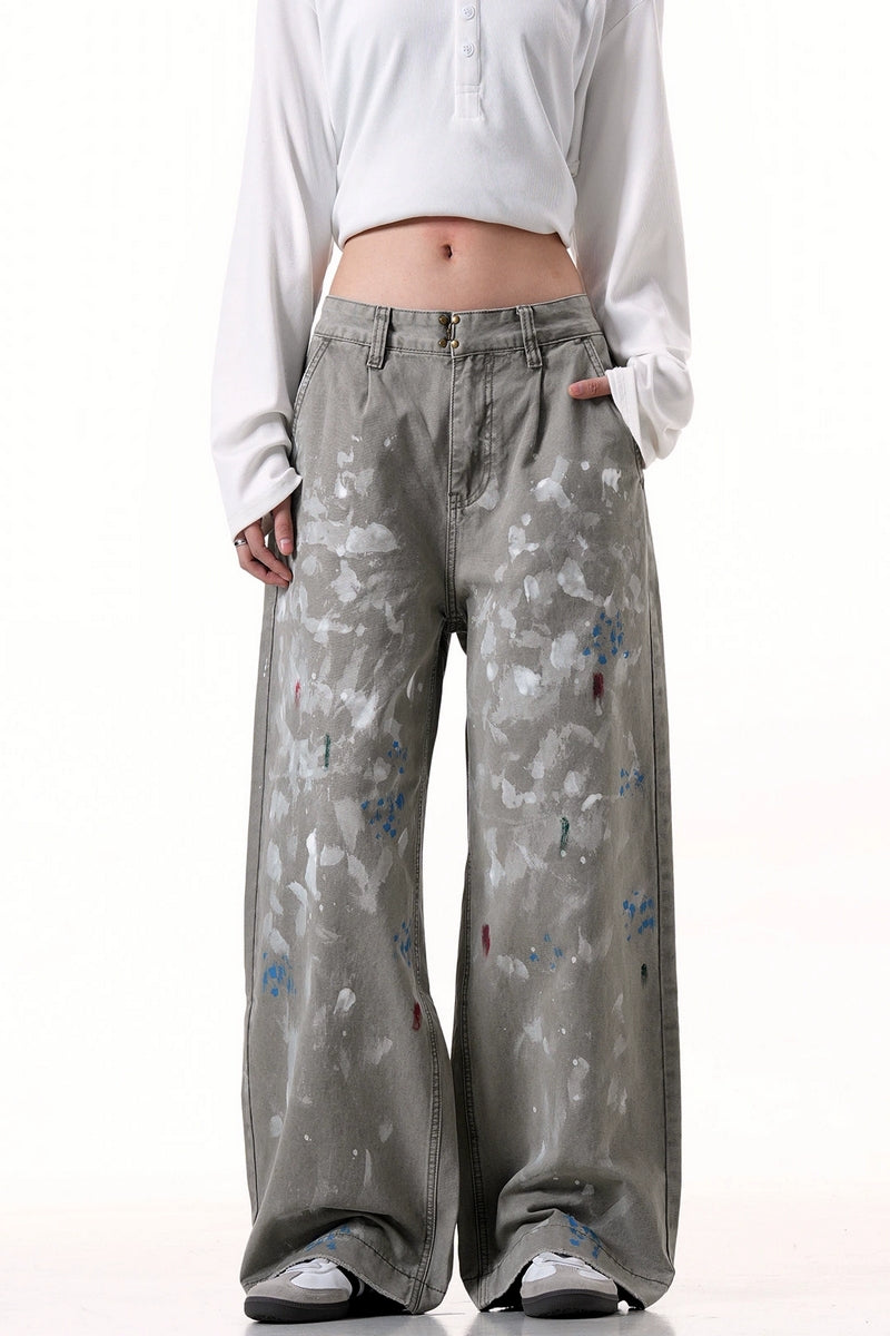 Paint Splatter Graffiti Cargo Pants
