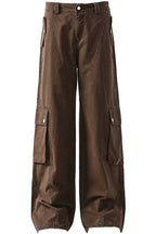 Deconstructed Wide-Leg Cargo Pants