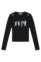Slim Fit Blue Embroidered Tee