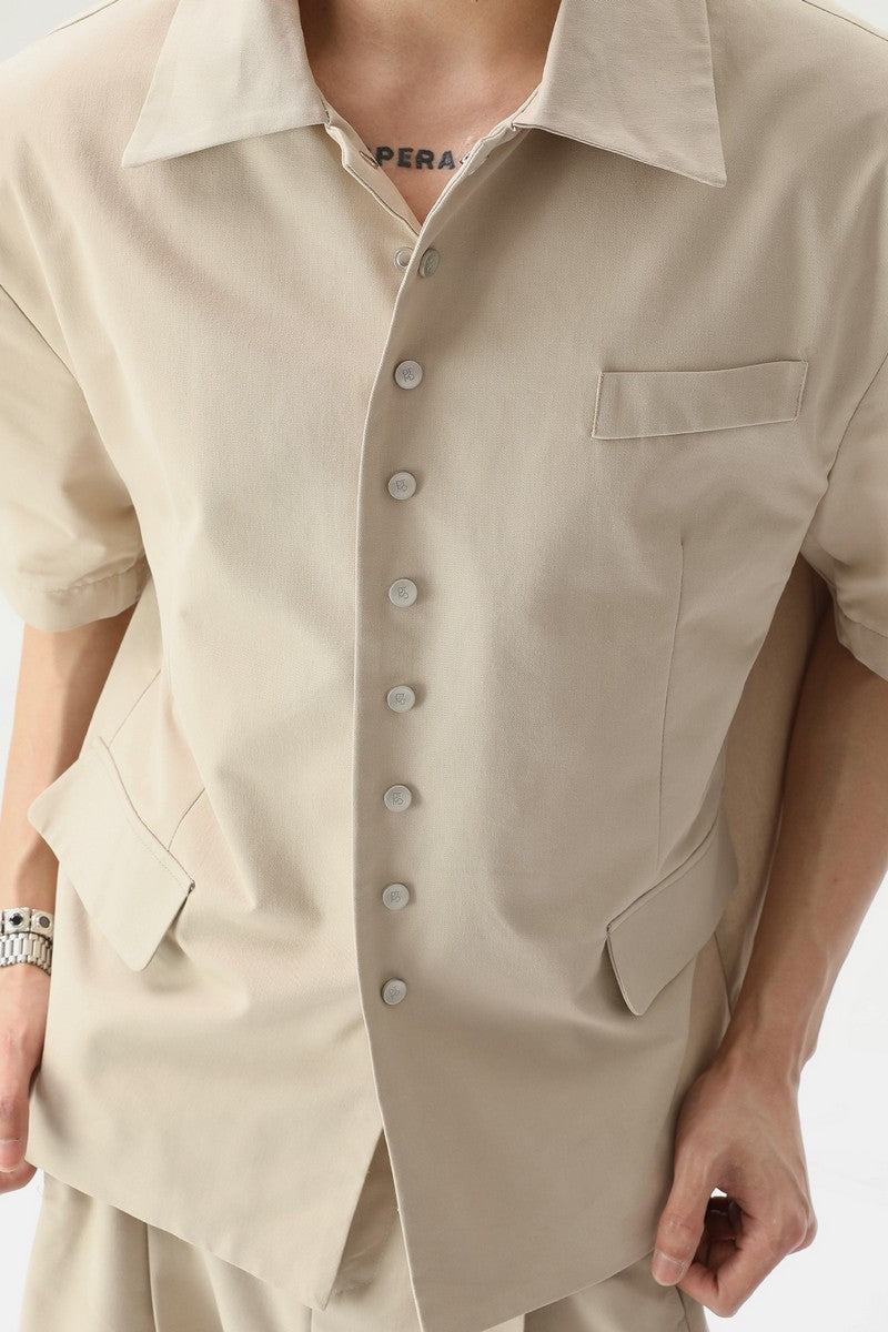 Western Style Buttoned Suit Shirt
