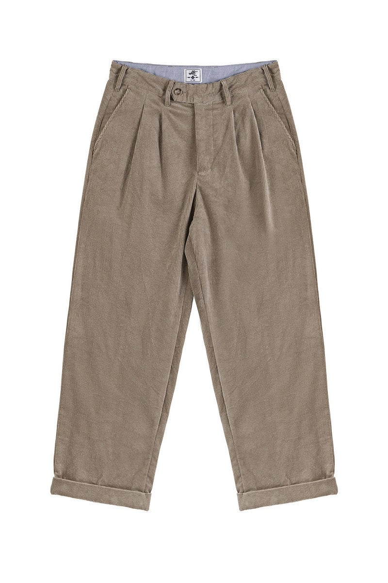 Corduroy Pleated Wide Leg Pants