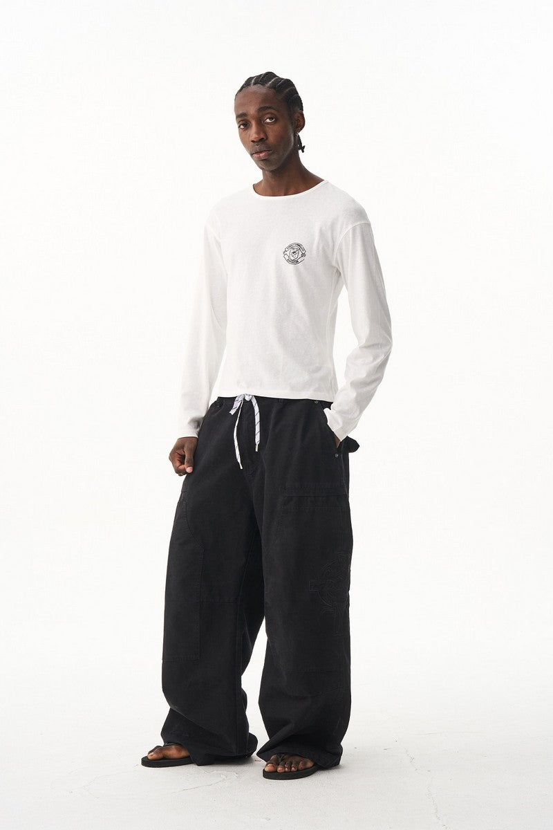 Washed Workwear Baggy Pants