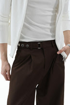 Old Money Draped Wide Leg Trousers