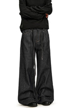 Drawstring Raw Denim Jeans