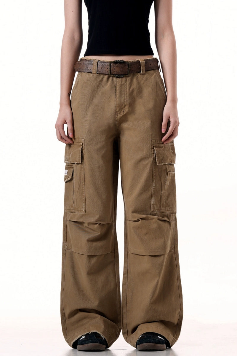 Multi-Pocket Drawstring Cargo Pants
