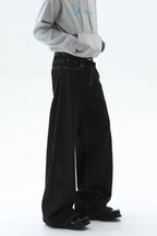 Vintage Washed Raw Denim Jeans