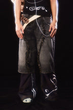 Reaper Feather Denim Shorts