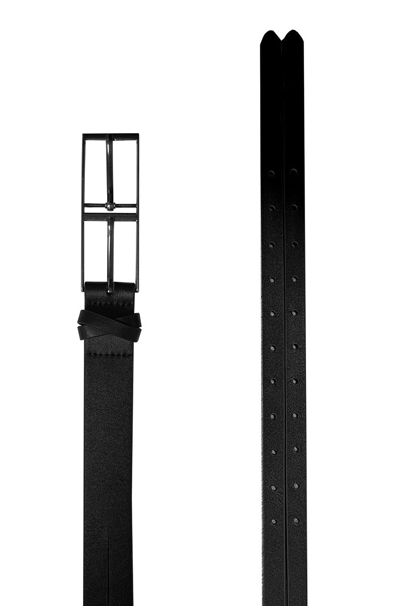 Double Buckle Leather Belt