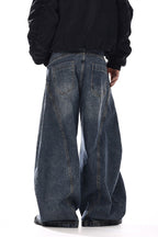 Vintage Washed Blade Wide Jeans