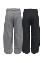 Layered Zip Brushed Knife Pants