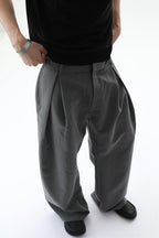 A-Line Pleated Wide Leg Trousers