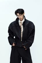Glossy Cropped Jacket