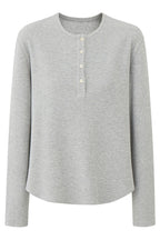 Waffle Henley Long Sleeve Tee