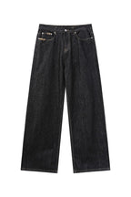 Raw Denim Straight Leg Jeans