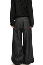 Drawstring Raw Denim Jeans