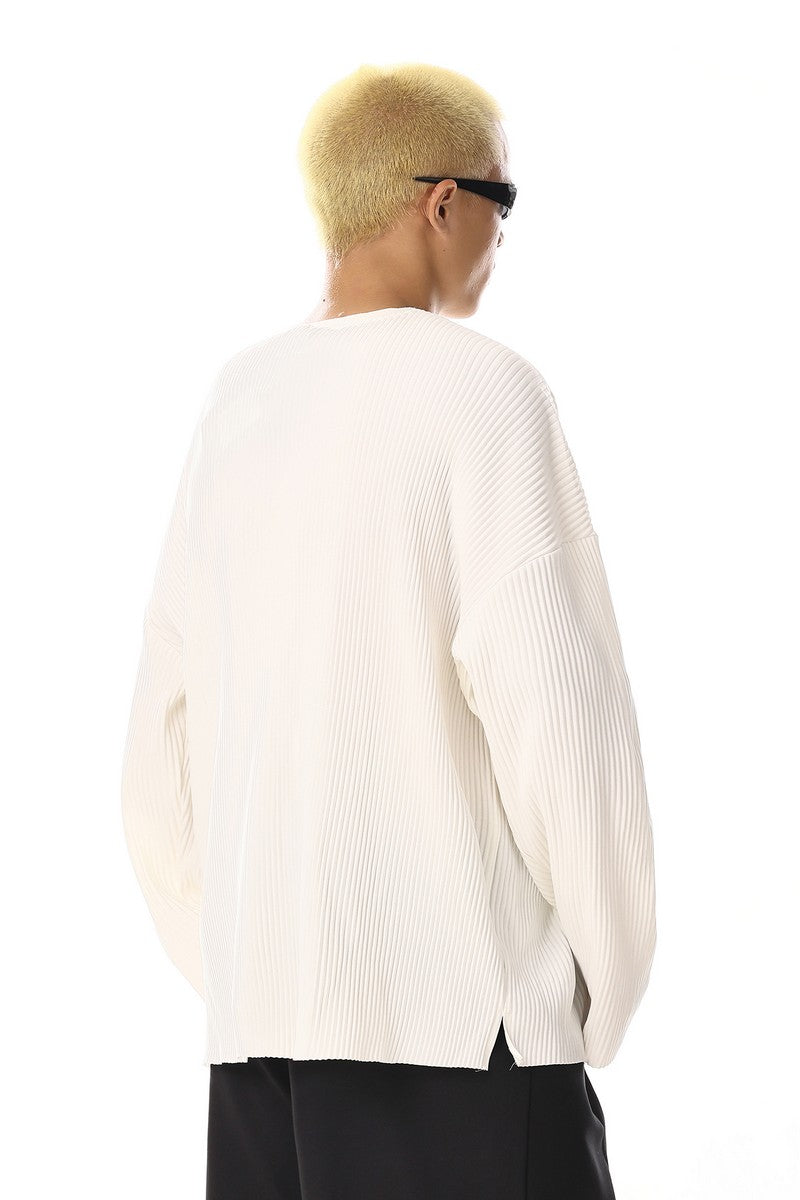 V Neck Drape Long Sleeve Tee