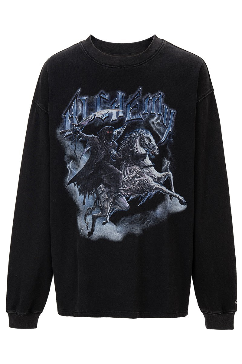 Vintage Washed Graphic Long Sleeve Tee