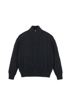 Cable Knit Zip Cardigan