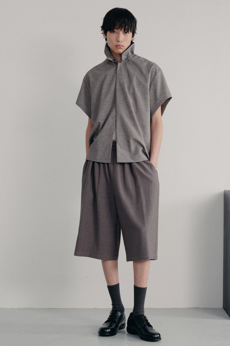 Textured Bud Collar Shirt