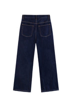 Raw Washed Flared Jeans