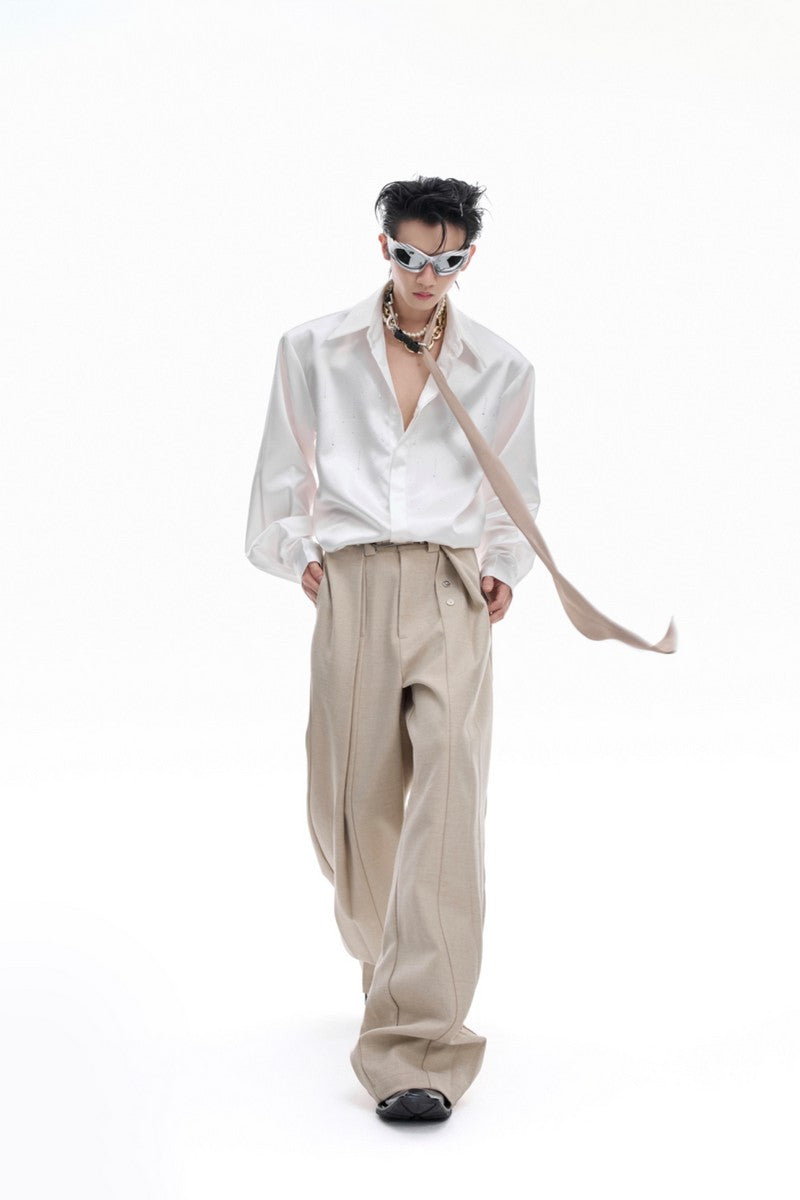 Satin Glitter Boxy Shirt