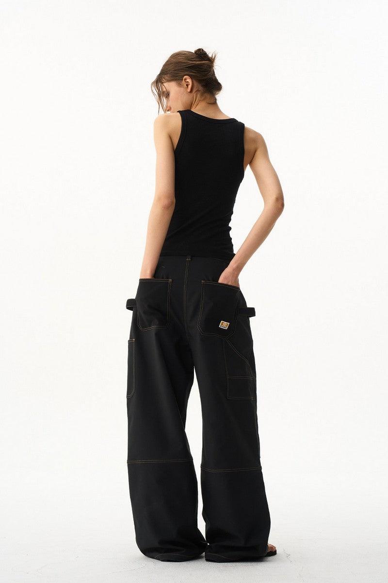 Contrast Stitch Logger Pants