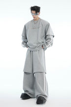 Colorblock Layered Crewneck Sweatshirt