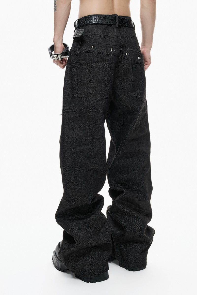 Raw Denim Straight Jeans