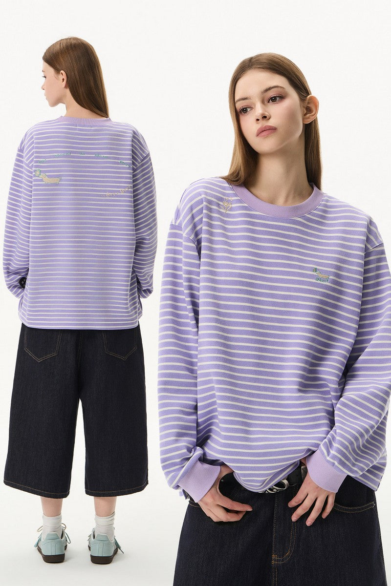 Nautical Stripe Embroidered Tee